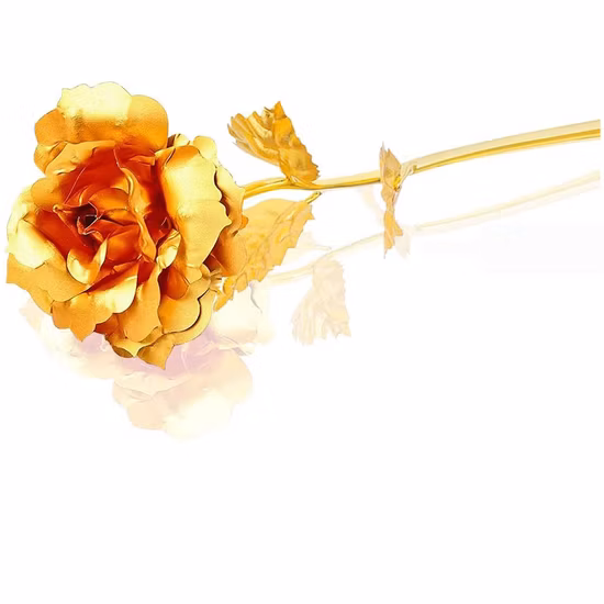 Inunion Wholesale Artificial Crystal Rose 24 Gold Plated Rose with LED