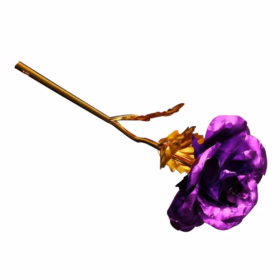 Inunion Wholesale Artificial Crystal Rose 24 Gold Plated Rose with LED